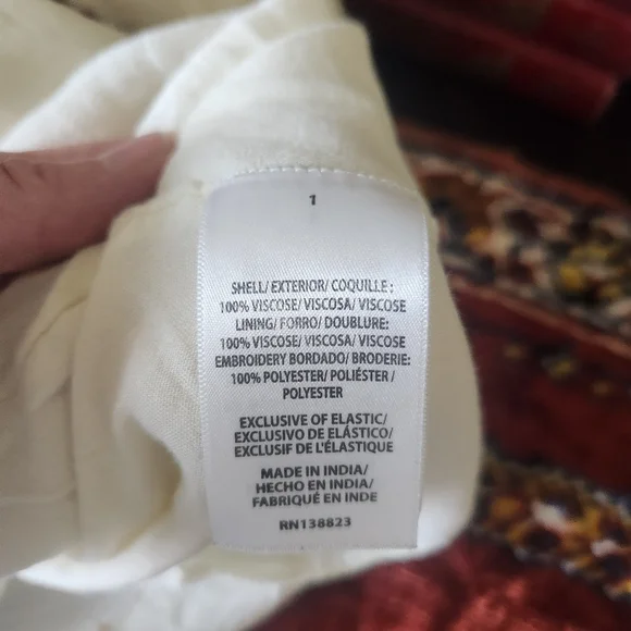 Shyanne Embroidered Boho Dress – Ivory – Women’s Medium - Picture 12 of 14